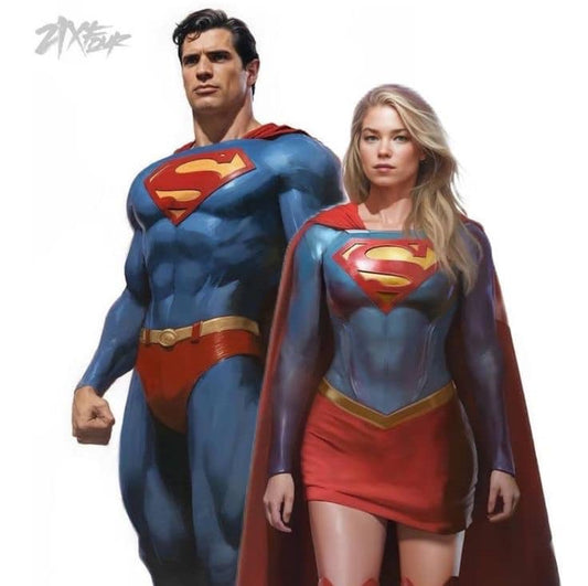 Superheroes Portrait Characters Print Poster