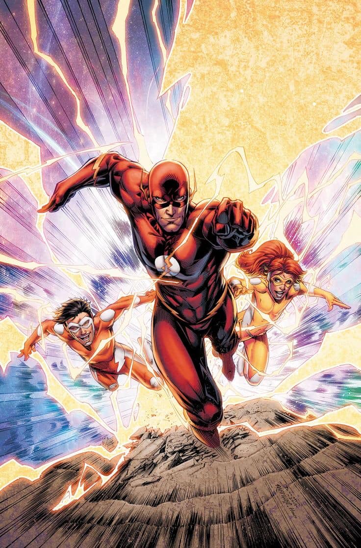 Superheroes Running Fast Print Poster