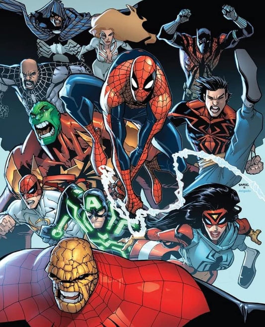 Superheroes Team Action Print Poster