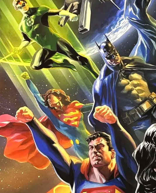 Superheroes Team Action (3) Print Poster