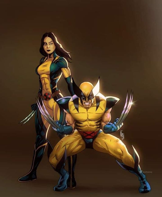 Superheroes Wolverine And Rogue Print Poster