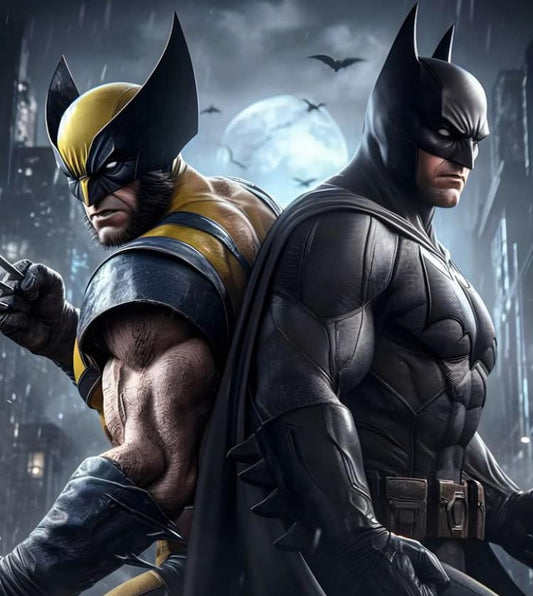 Superheroes Wolverine Batman Art Print Poster