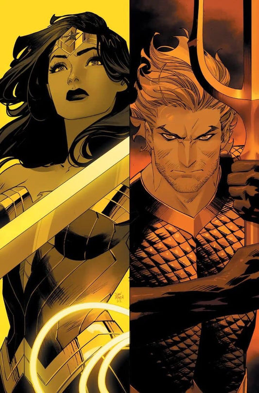 Superheroes Wonderwoman Aquaman Artwork Print Poster