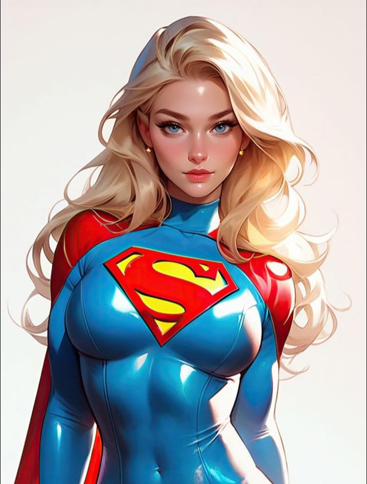 Superheroine Portrait Fashion Print Poster