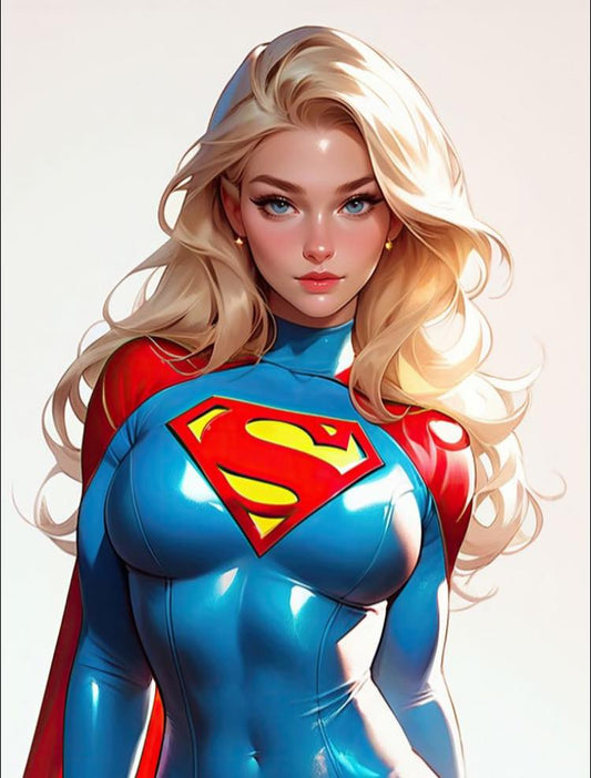 Superheroine Portrait Fashion Print Poster