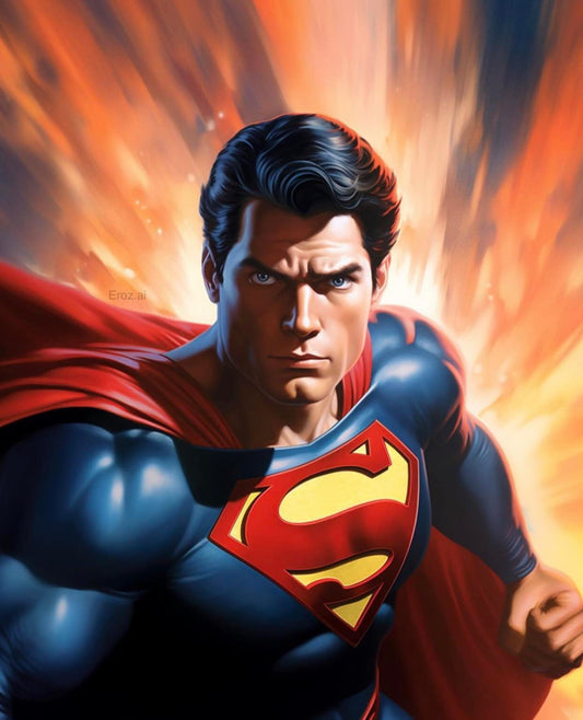 Superman Action Pose Print Poster