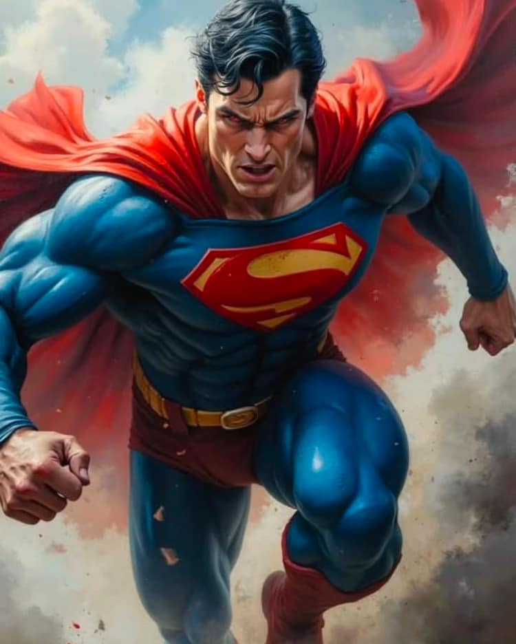 Superman Action Pose (2) Print Poster