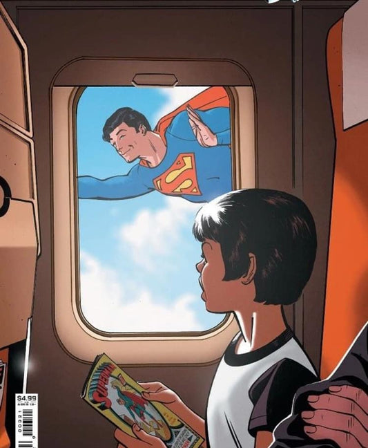 Superman Airplane Window Kid Comic Print Poster