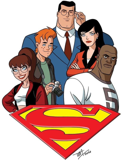 Superman And Friends Portrait Print Poster