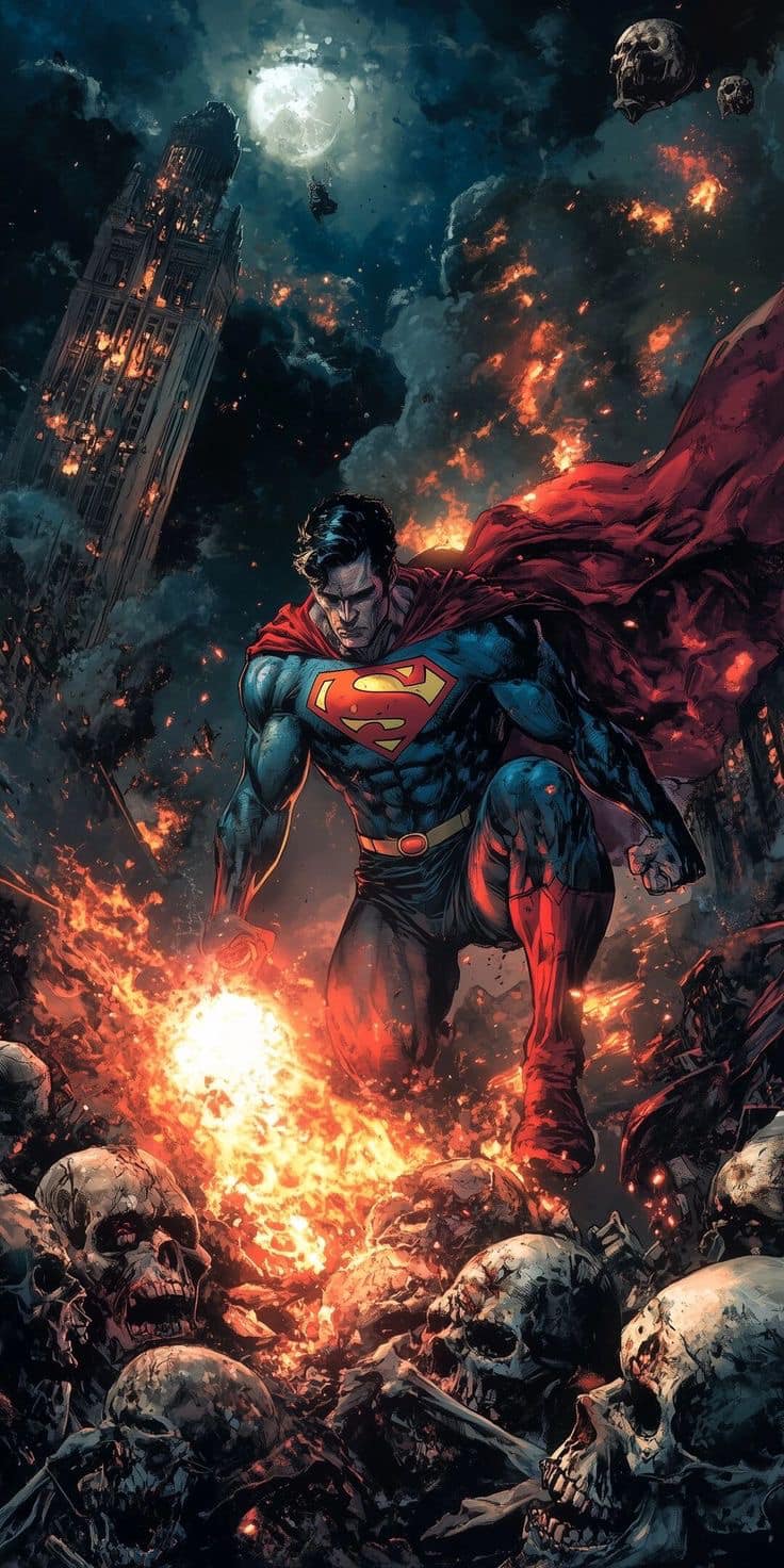 Superman Apocalypse Battle Print Poster