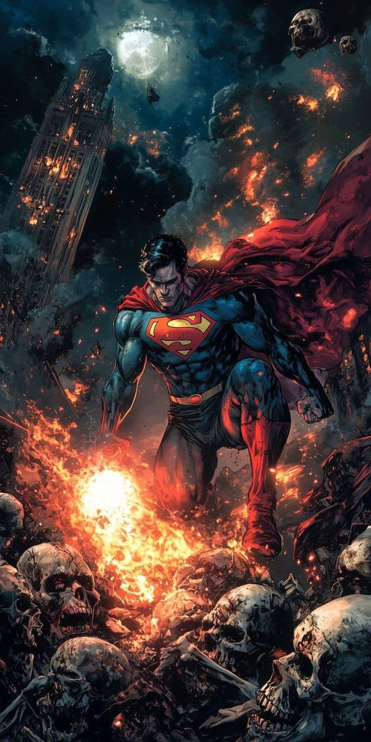 Superman Apocalypse Battle Print Poster