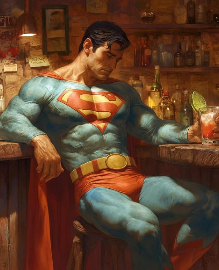 Superman Bar Reflection Jigsaw Puzzle