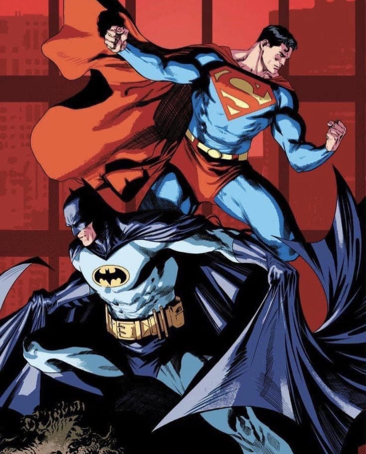 Superman Batman Comic Art Jigsaw Puzzle