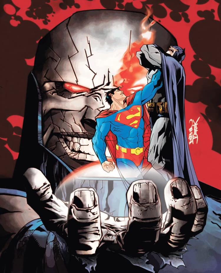Superman Batman Confrontation Comic Art Print Poster
