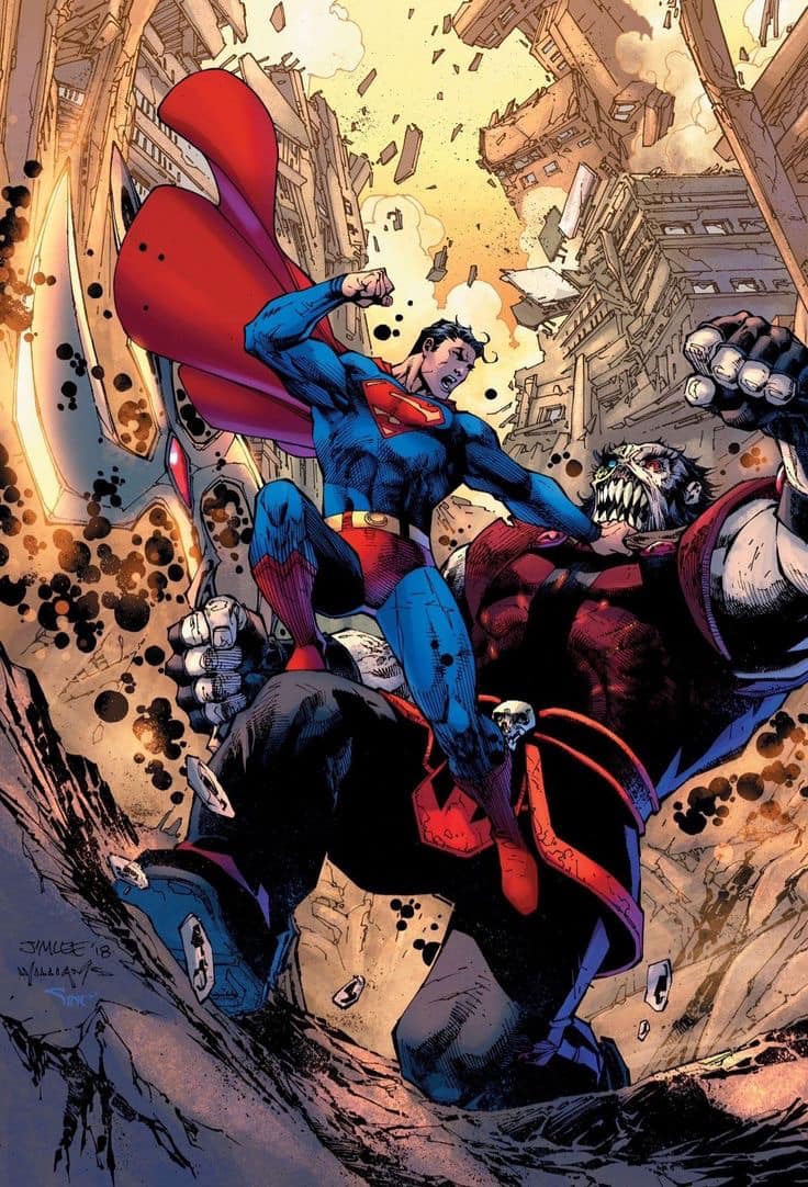 Superman Battle Destruction Print Poster