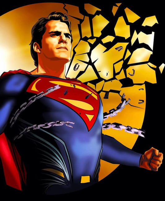 Superman Breaking Free Print Poster