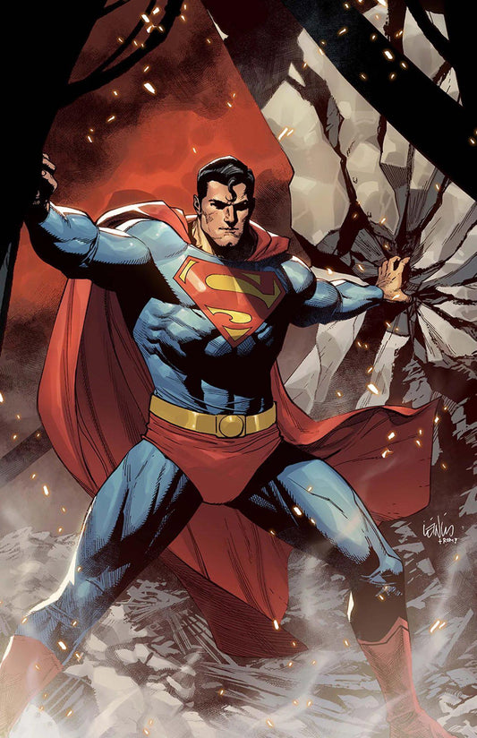 Superman Breaking Through Wall Print Poster