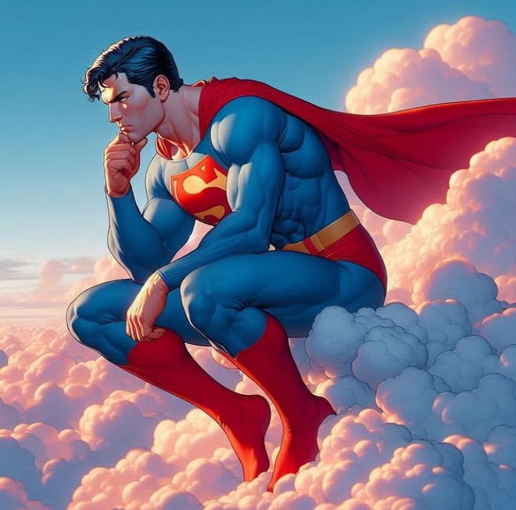 Superman Cloud Thoughtful Jigsaw Puzzle