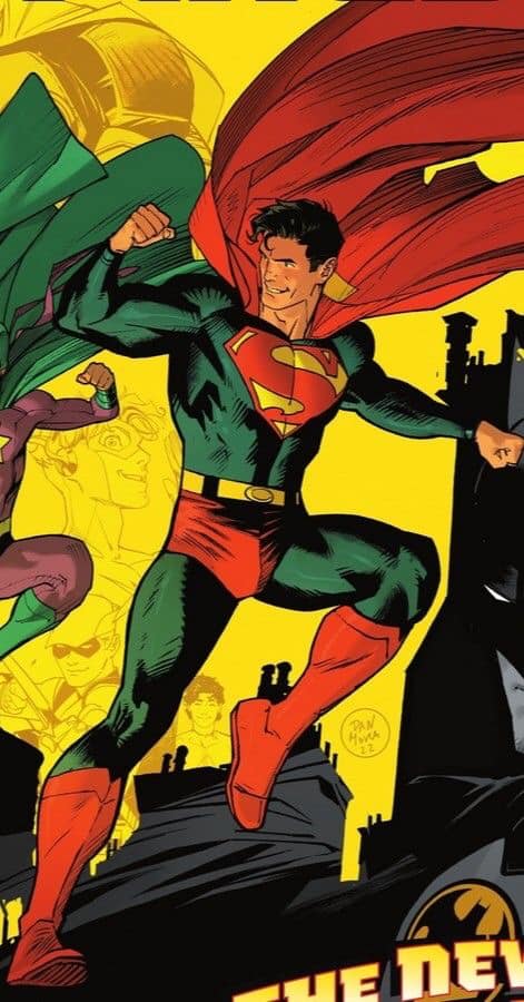 Superman Comic Art Action Print Poster