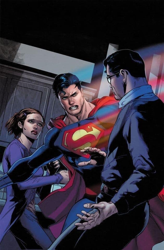 Superman Confrontation Emotional Tension Print Poster
