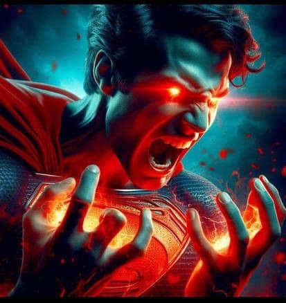 Superman Emotional Pose Print Poster