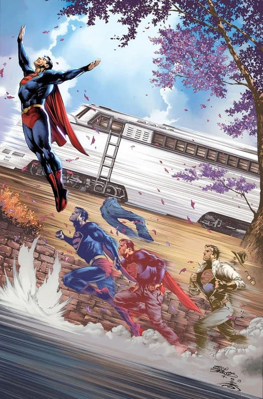 Superman Flight Scene Multiverse Print Poster