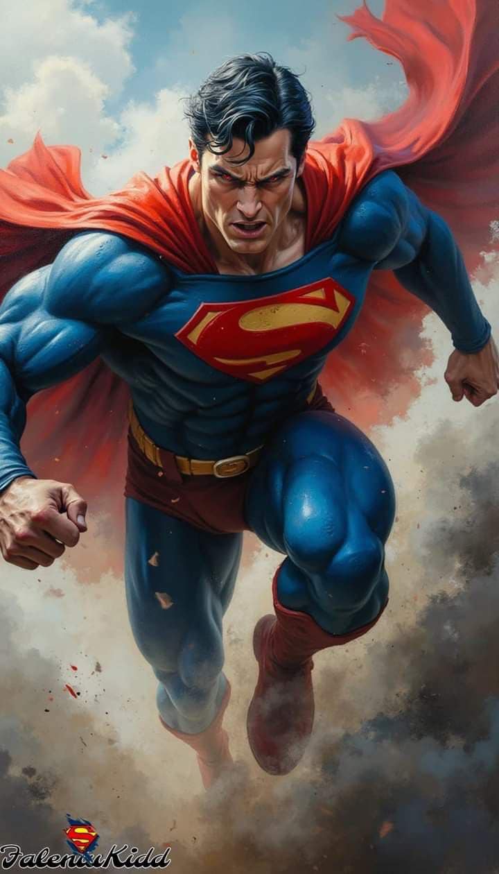 Superman Flying Action Print Poster