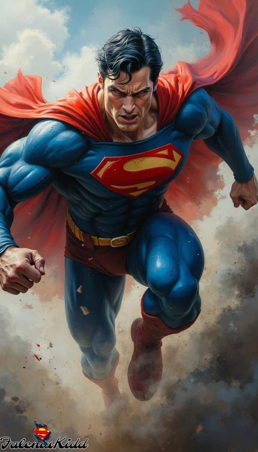 Superman Flying Action Print Poster