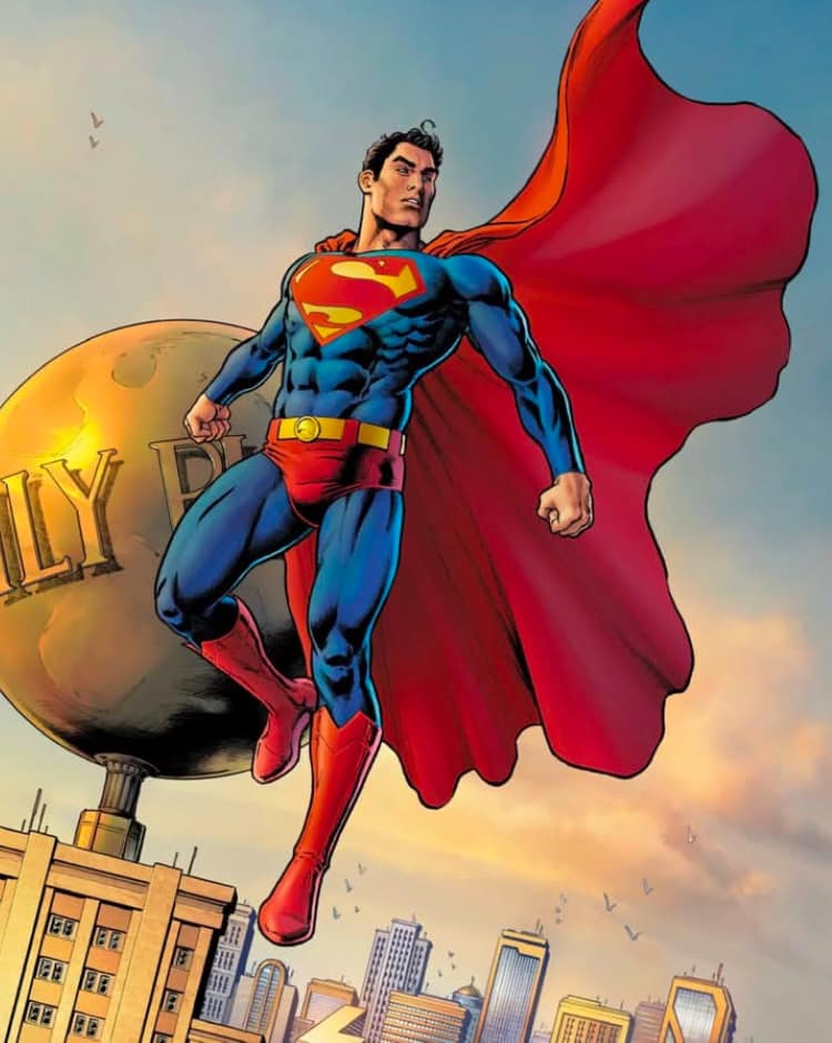 Superman Flying Cityscape (4) Print Poster
