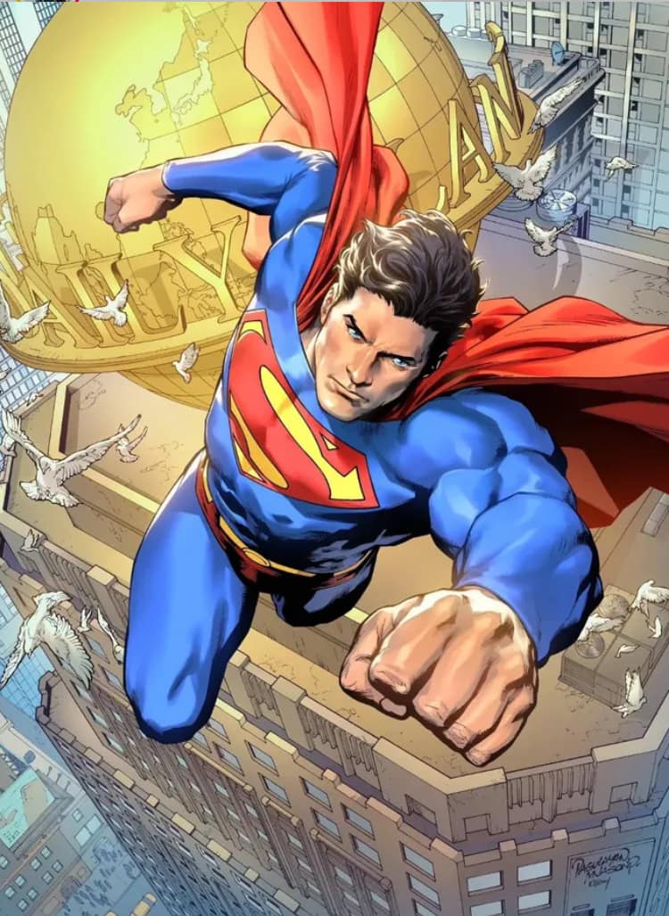 Superman Flying Cityscape (5) Print Poster