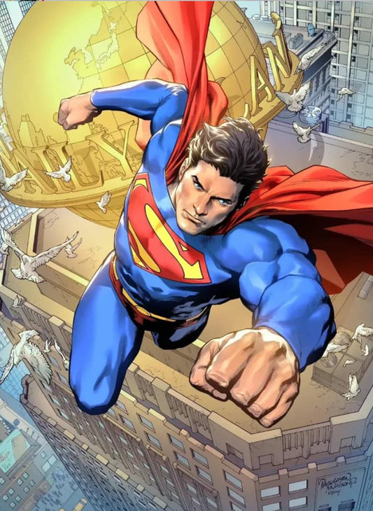 Superman Flying Cityscape (5) Print Poster