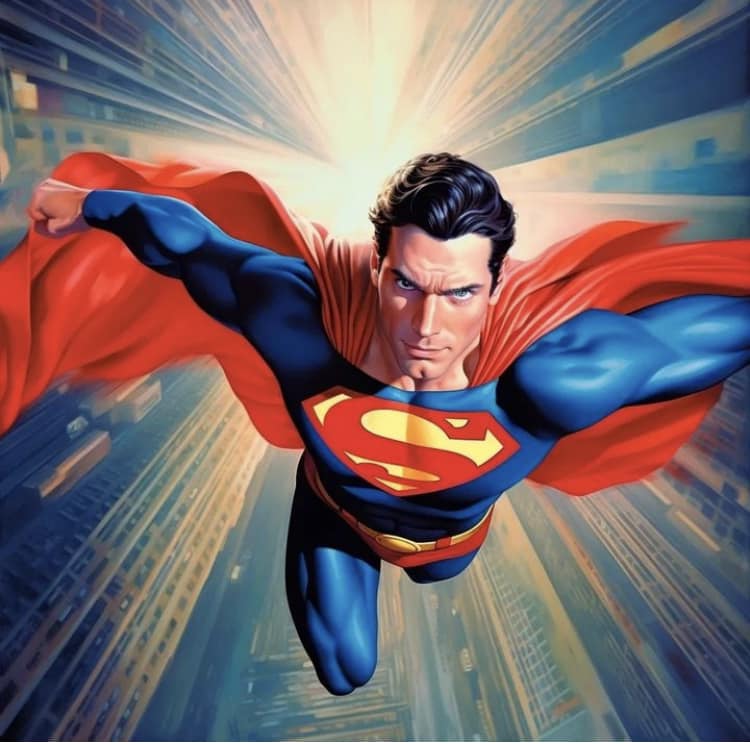 Superman Flying Cityscape Jigsaw Puzzle