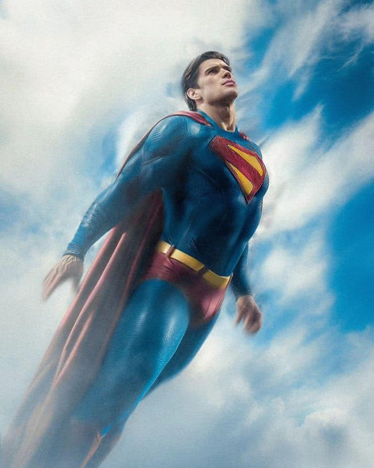 Superman Flying Clouds (3) Print Poster