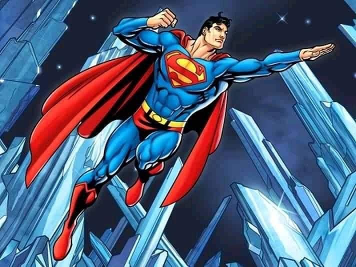 Superman Flying Crystal Background Jigsaw Puzzle