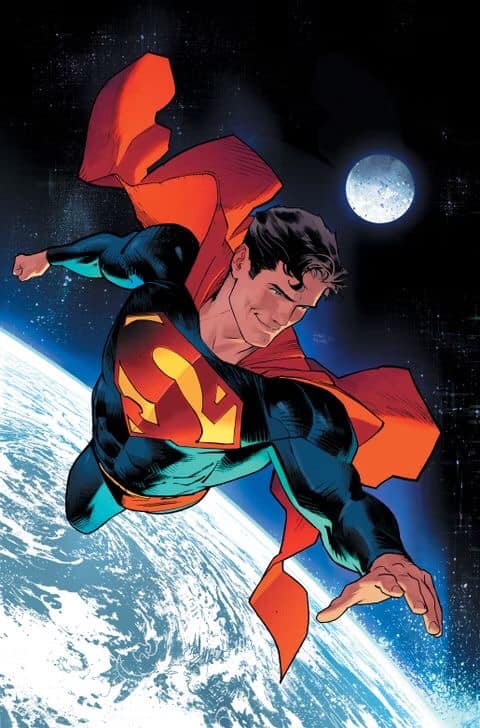 Superman Flying Earth Space Print Poster