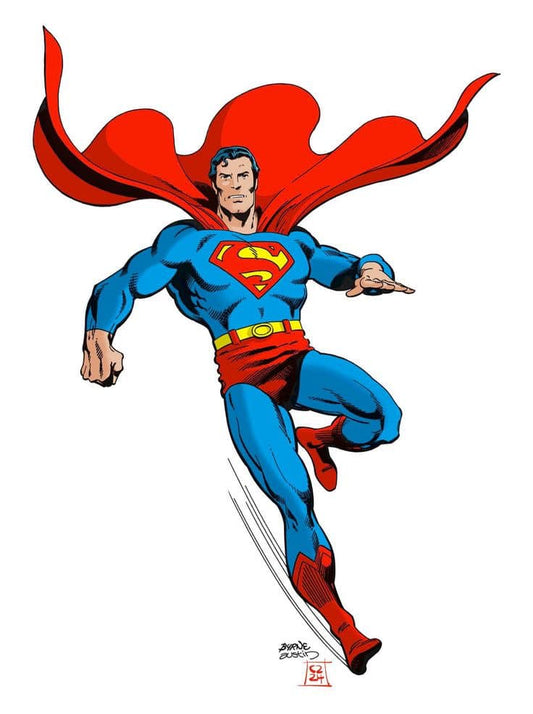 Superman Flying Illustration Print Poster