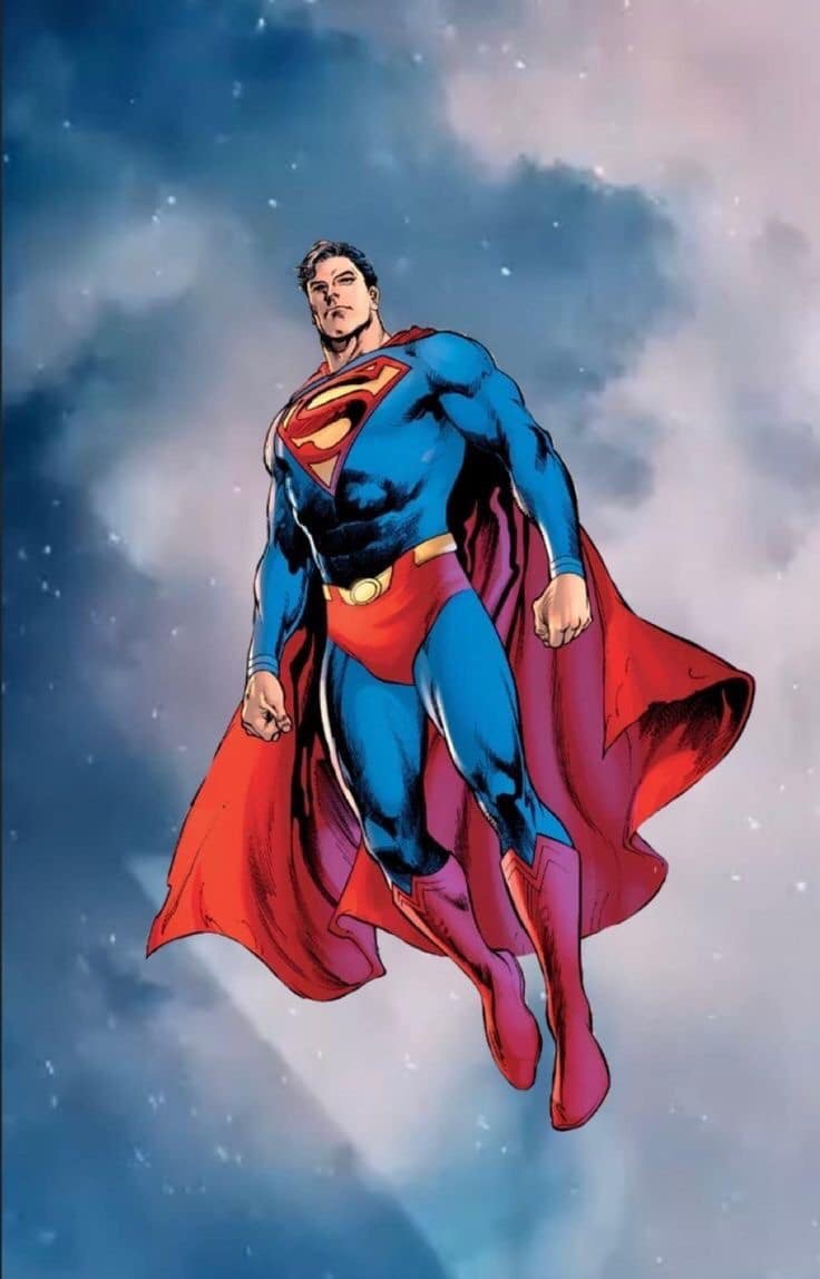 Superman Flying In Sky Print Poster