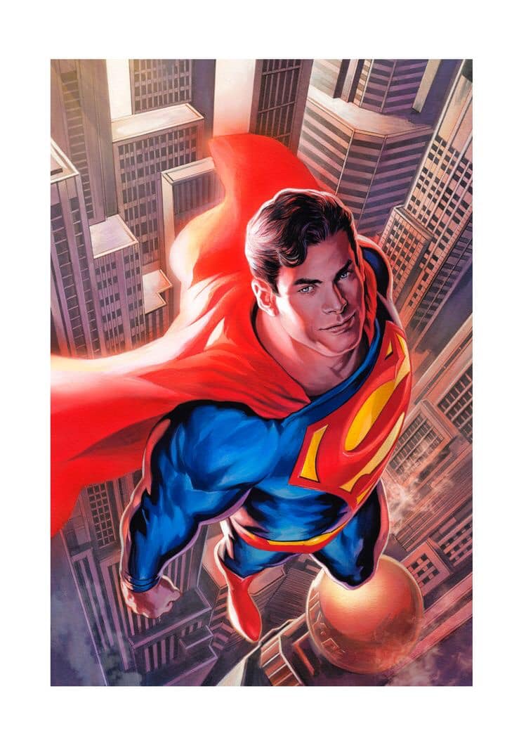 Superman Flying Over City Jigsaw Puzzle