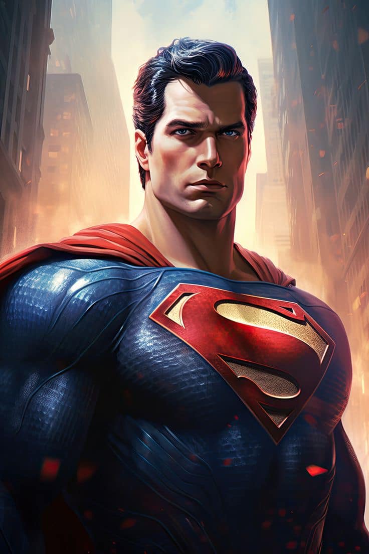 Superman Hero Portrait (2) Print Poster