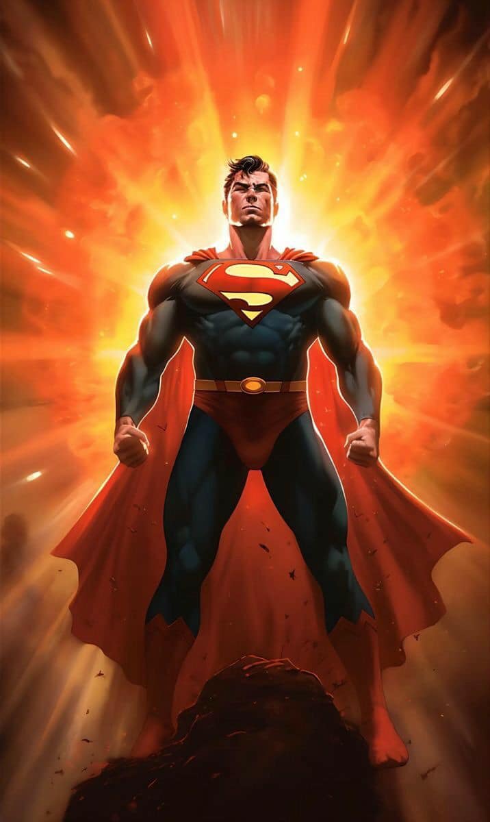 Superman Hero Pose Print Poster