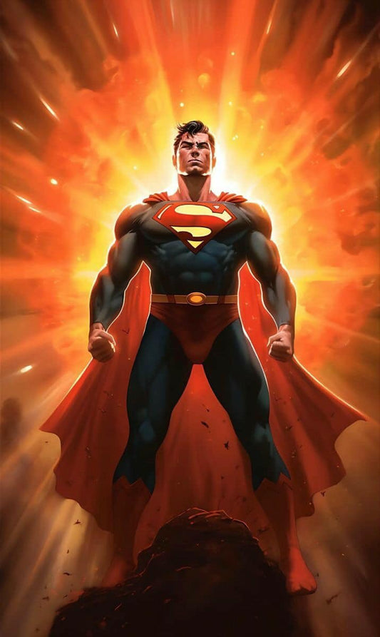 Superman Hero Pose Print Poster