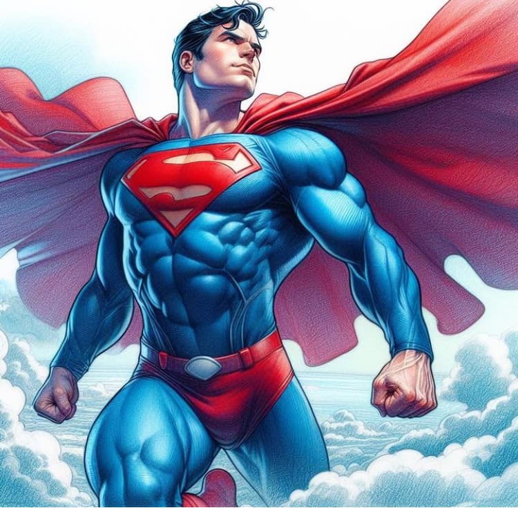 Superman Hero Pose (3) Jigsaw Puzzle