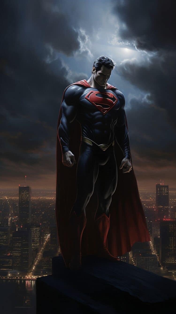 Superman Hero Posed Cityscape Jigsaw Puzzle