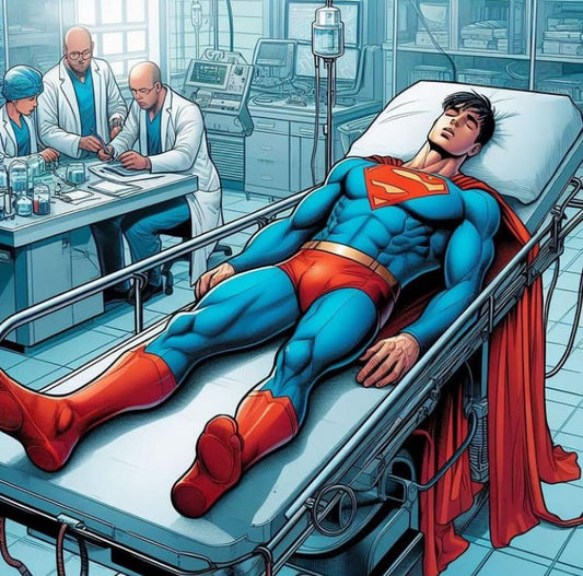 Superman Hospital Scene Print Poster