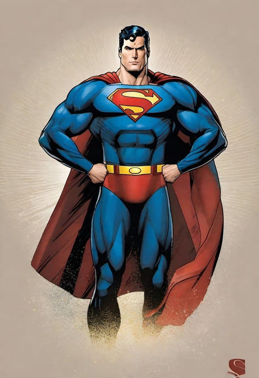 Superman Illustration Print Poster