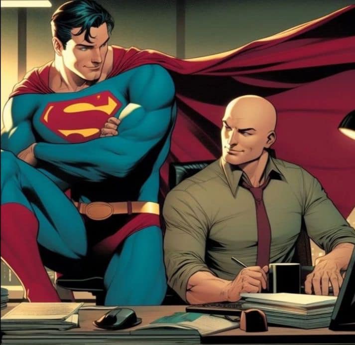 Superman Lex Luthor Office Dialogue Print Poster