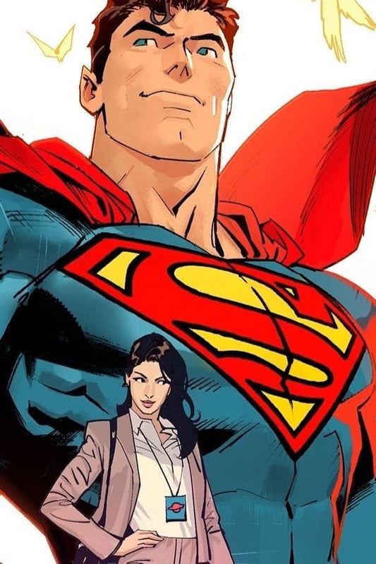 Superman Lois Lane Illustration Print Poster