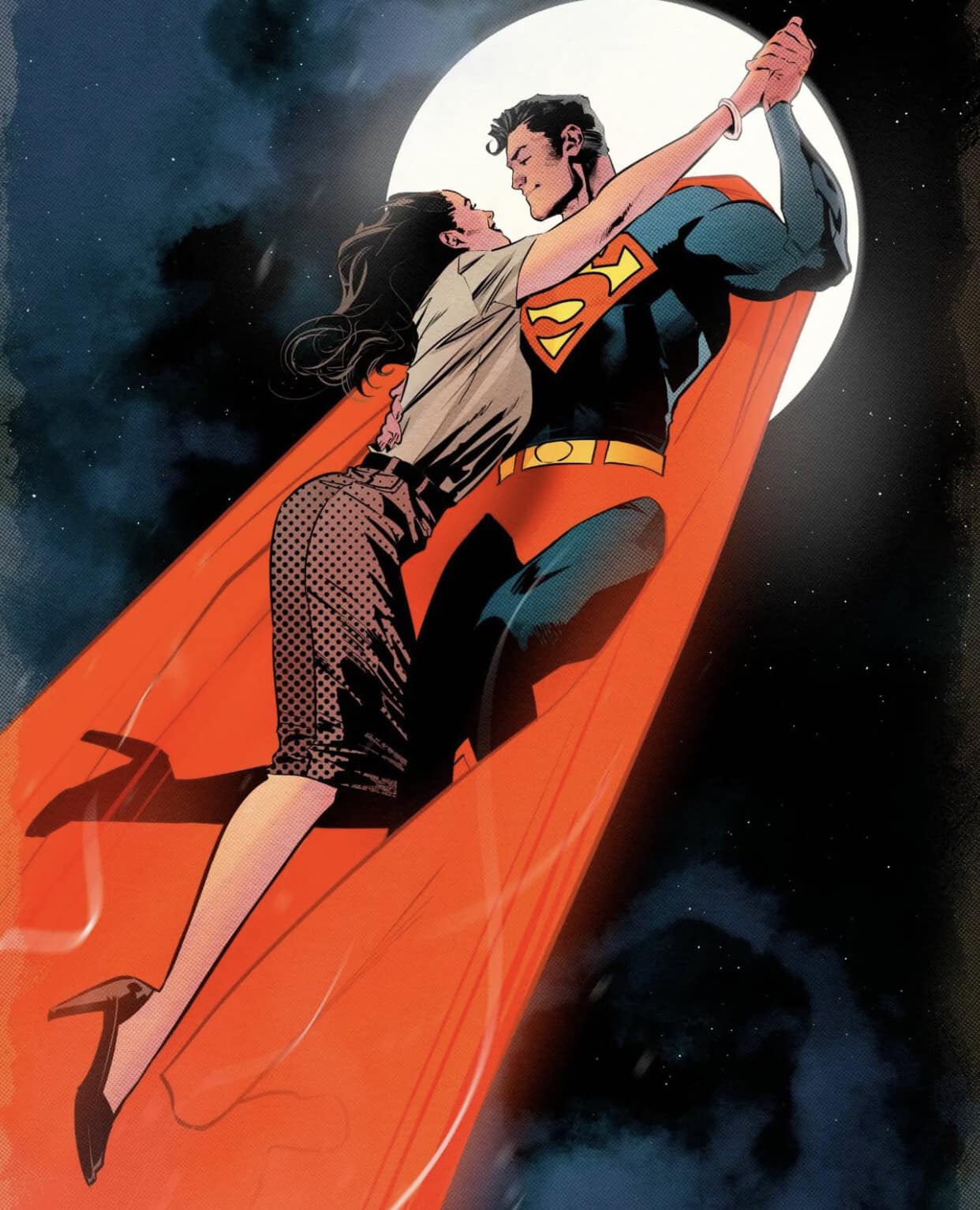 Superman Love In Flight Jigsaw Puzzle