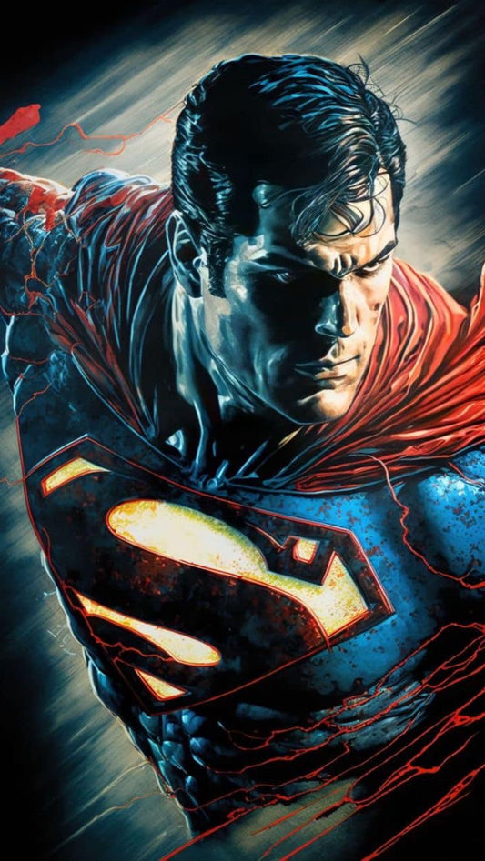 Superman Portrait Action Art Print Poster