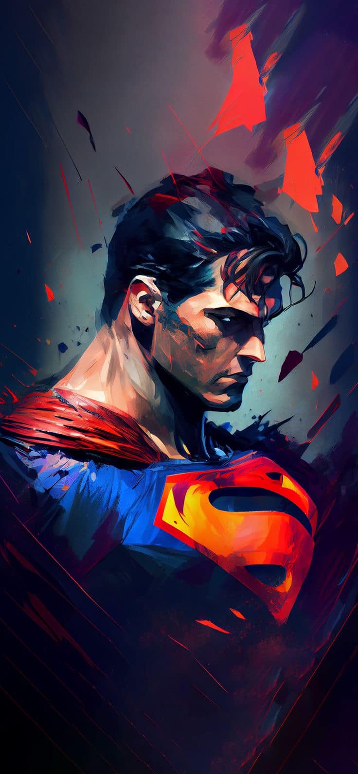 Superman Portrait Artistic Rendering Print Poster